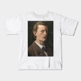 Self-Portrait by Edvard Munch Kids T-Shirt